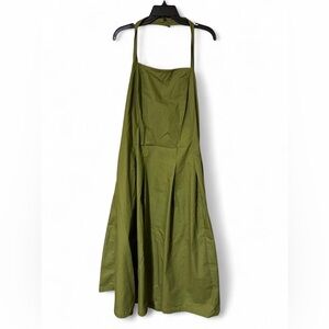 SOLD a new day Olive Halter Maxi Dress
